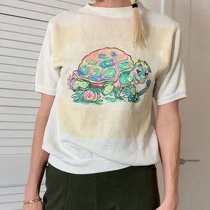 Vintage Turtle Colorful Top